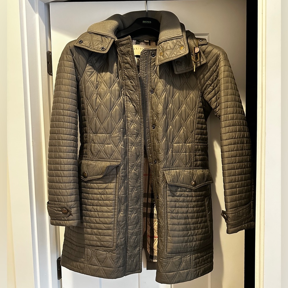 Burberry Olive Green Coat